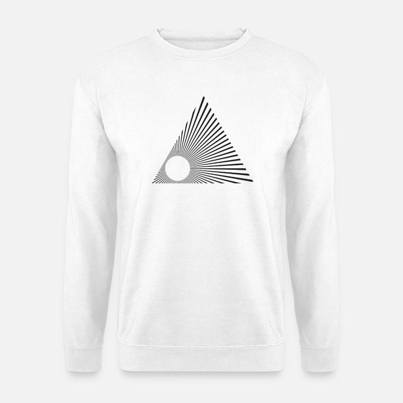 Sunburst Lines Triangle - Unisex Sweatshirt - white