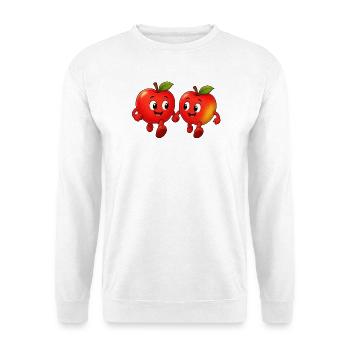 Two apples go for a walk - Unisex Sweatshirt - white - Front