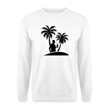 Palmiers pour fête de vacanciers - Sweat-shirt Unisexe - blanc - Devant
