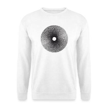 Radial Sunburst Ring Pattern - Unisex Sweatshirt - white - Front