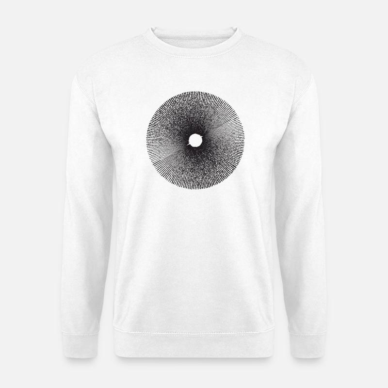 Radial Sunburst Ring Pattern - Unisex Sweatshirt - white