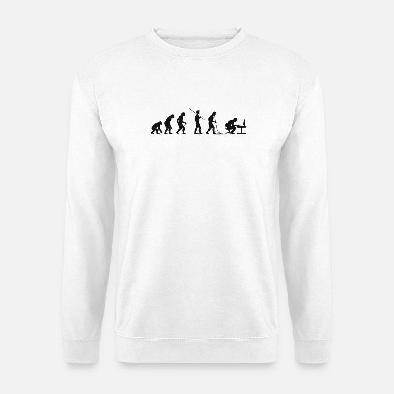 Programmer Computer Freak Evolution - Unisex Sweatshirt - white