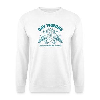 Pride Month LGBTQ – Schwule Tauben - Unisex Pullover - Weiß - Vorne