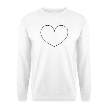 Heart Outline - Unisex Sweatshirt - white - Front