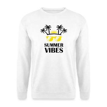 Sunglass Sunrise Graphic - Sweat-shirt Unisexe - blanc - Devant