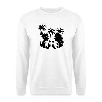 Women Silhouette Palm Trees Party - Unisex Sweatshirt - white - Front