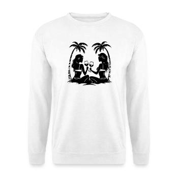 Vacationers Girls Party Palm Trees - Unisex Sweatshirt - white - Front