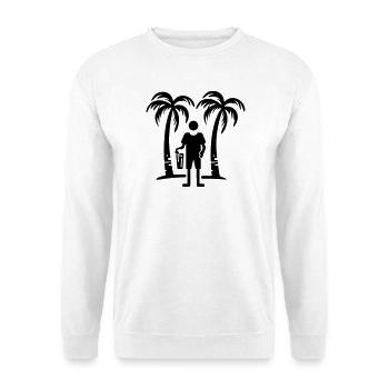 Party Symbol Palmen - Unisex Pullover - Weiß - Vorne