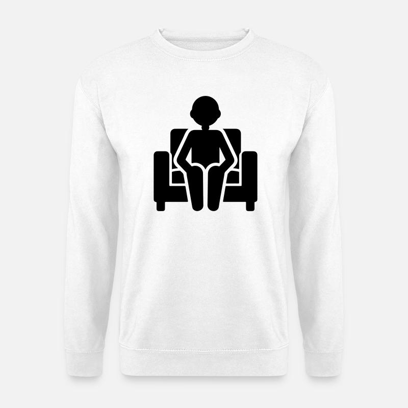 Couch Sitting Lazy - Unisex Sweatshirt - white