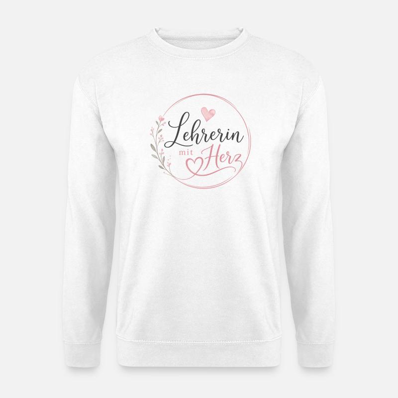 Lehrerin mit Herz! - Unisex Pullover - Weiß