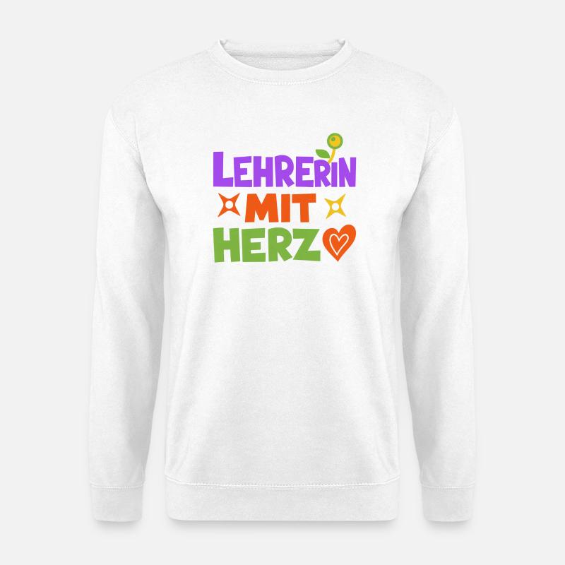 Lehrerin mit Herz!  - Unisex Pullover - Weiß