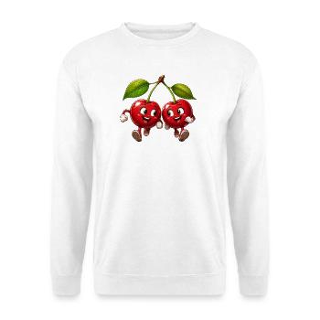 Cerises amicales - Sweat-shirt Unisexe - blanc - Devant