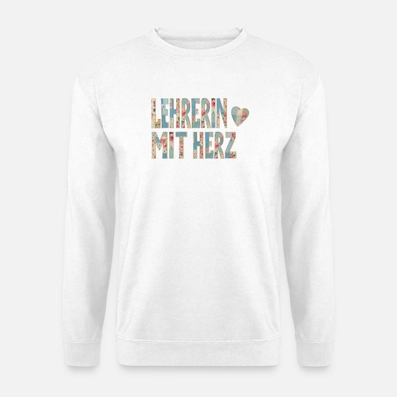Lehrerin mit Herz! - Unisex Pullover - Weiß