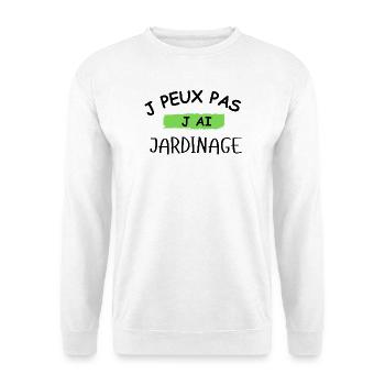 J peux pas j ai Jardinage - Sweat-shirt Unisexe - blanc - Devant