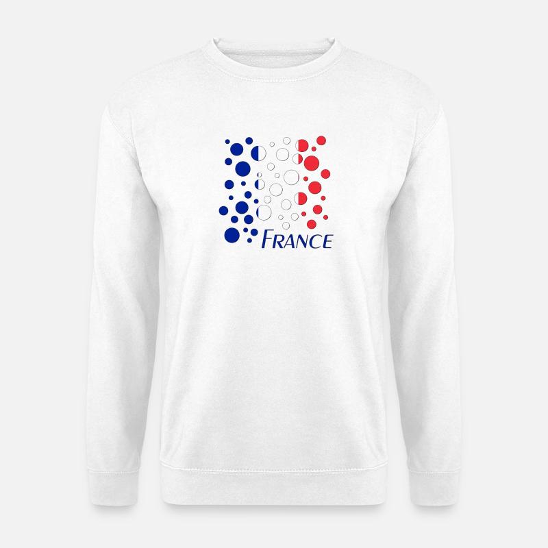 French Circle Dots Pattern - Unisex Sweatshirt - white