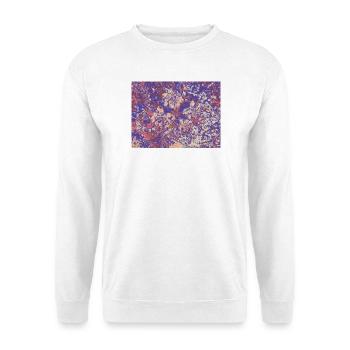 Fleurs psychédéliques imprimées néon - Sweat-shirt Unisexe - blanc - Devant