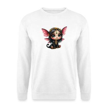 Chibi-Schmetterlingsfee mit Juwelen - Unisex Pullover - Weiß - Vorne