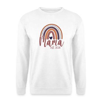 Maman 2026 Maman Bébé Meilleure Maman Arc-en-ciel pour la fête des mères - Sweat-shirt Unisexe - blanc - Devant