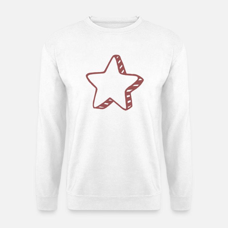 Rustic Doodle Star - Unisex Sweatshirt - white