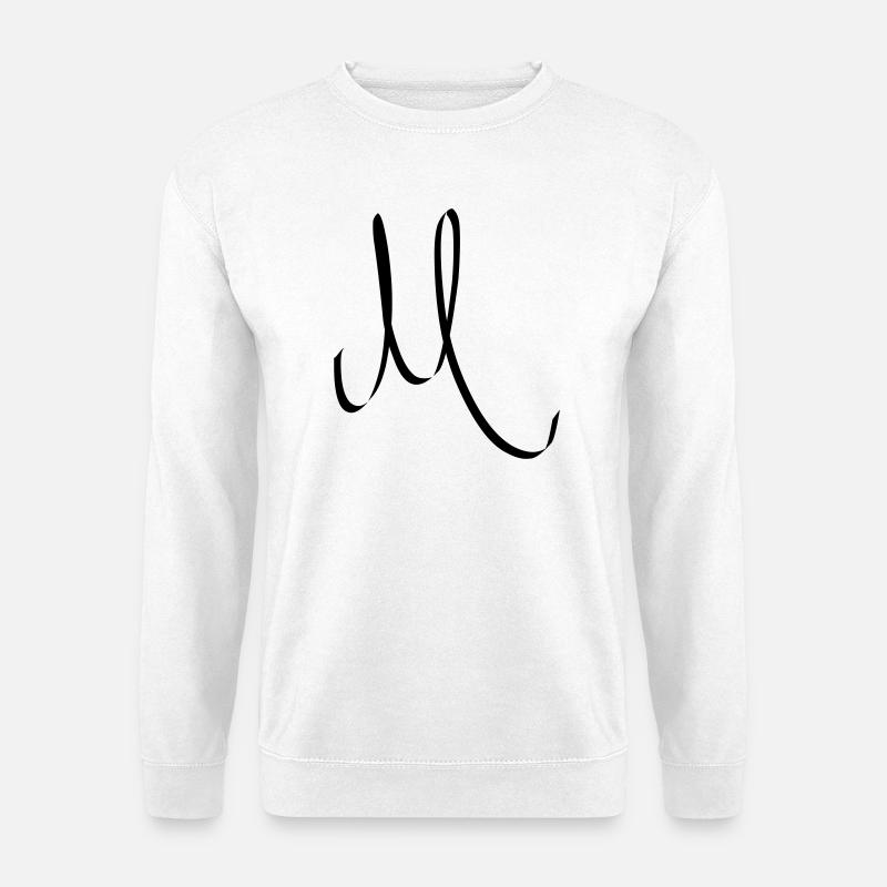 Buchstabe M - Unisex Pullover - Weiß