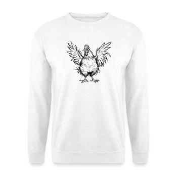 Croquis du poulet fou - Sweat-shirt Unisexe - blanc - Devant