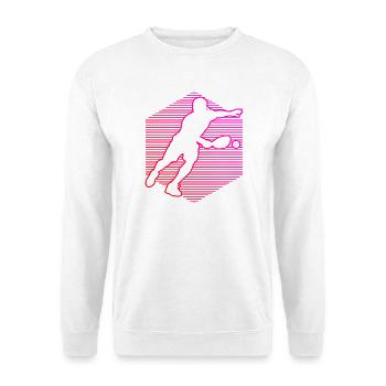 Pickleball players Motiv rund um pickleball player - Unisex Pullover - Weiß - Vorne - Alina (178cm) & Michal (187cm)