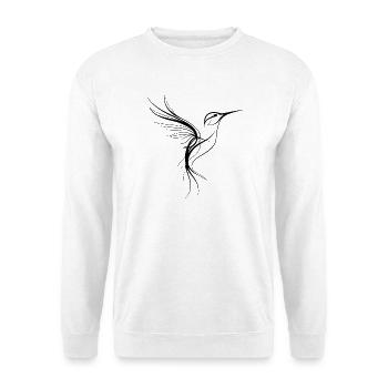 Spiritual Hummingbird Line Art - Unisex Sweatshirt - white - Front
