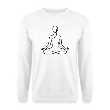 Yoga Design minimaliste - Sweat-shirt Unisexe - blanc - Devant