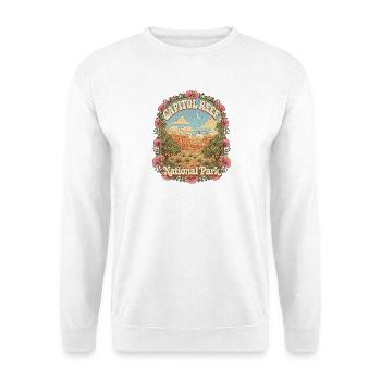 Capitol Reef National Park USA Utah Vintage - Unisex Pullover - Weiß - Vorne - Alina (178cm) & Michal (187cm)