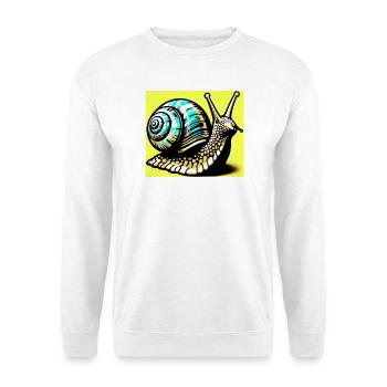 Escargot - Sweat-shirt Unisexe - blanc - Devant