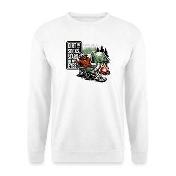 De la terre dans les chaussettes, des étoiles dans les yeux - Sweat-shirt Unisexe - blanc - Devant