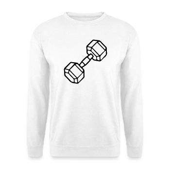Hantel Symbol Gewichte Training - Unisex Pullover - Weiß - Vorne
