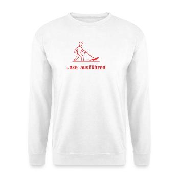 EXE Ausführen Lustige Admin Geschenke - Unisex Pullover - Weiß - Vorne