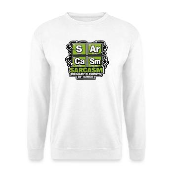 Humour sarcastique : Funour élémentaire - Sweat-shirt Unisexe - blanc - Devant