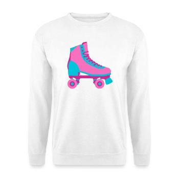 Rollschuh Rollschuhfahren Roller Derby 80er - Unisex Pullover - Weiß - Vorne