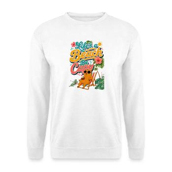 Lifes a Beach, Be Capy! Capybara - Unisex Sweatshirt - white - Front