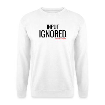 Input Ignored Introvert Minimalist Typography - Unisex Sweatshirt - white - Front