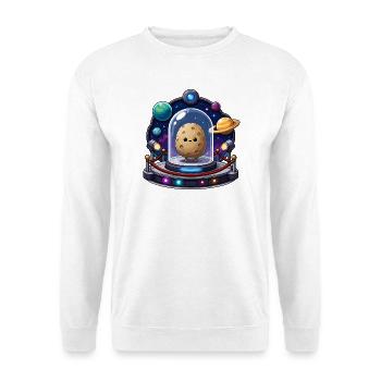 Kuscheliger Meteroid im Weltraum - Unisex Pullover - Weiß - Vorne