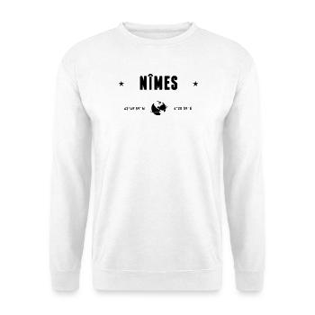 Nimes France Coordonnées Gps Globe - Sweat-shirt Unisexe - blanc - Devant