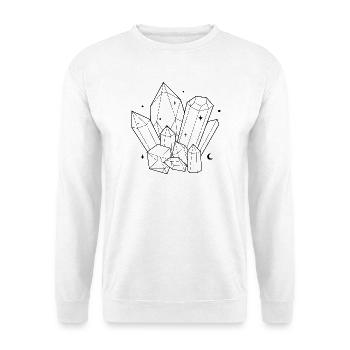 crystals - Unisex Sweatshirt - white - Front