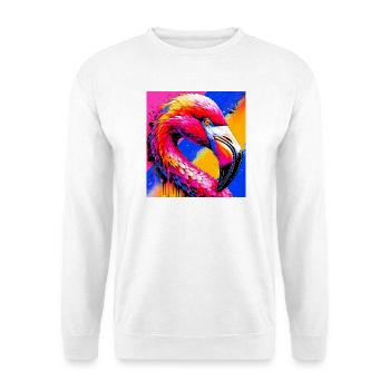 Flamant - Sweat-shirt Unisexe - blanc - Devant