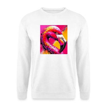 Flamant - Sweat-shirt Unisexe - blanc - Devant