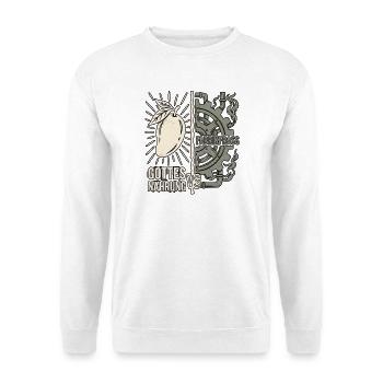 Gottes Nahrung Vs Fabrikfrass - Unisex Pullover - Weiß - Vorne