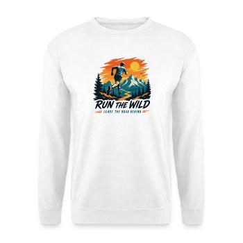 Run The Wild Trail Running Shirt - Unisex Sweatshirt - white - Front