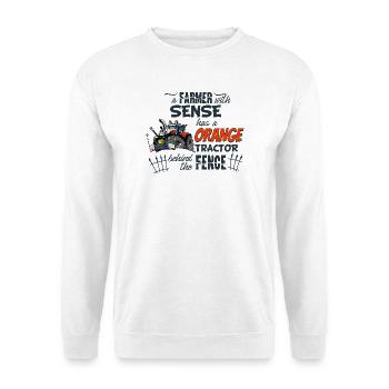 1475_A_Farmer_with_sense - Sweat-shirt Unisexe - blanc - Devant
