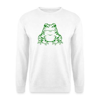 Grüner Frosch Kröte Geschenk - Unisex Pullover - Weiß - Vorne