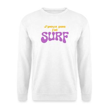 J'ai Surf Violet — Humour surfeur - Sweat-shirt Unisexe - blanc - Devant