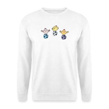Des filles sur les ballons de football - Sweat-shirt Unisexe - blanc - Devant