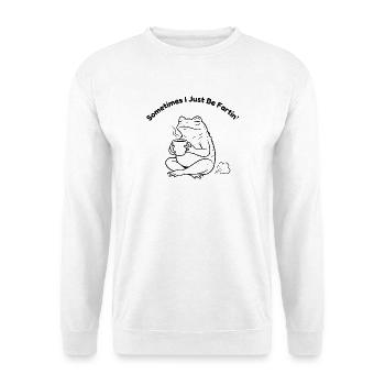 Sometimes I Just Be Fartin Frosch Kaffee - Unisex Pullover - Weiß - Vorne
