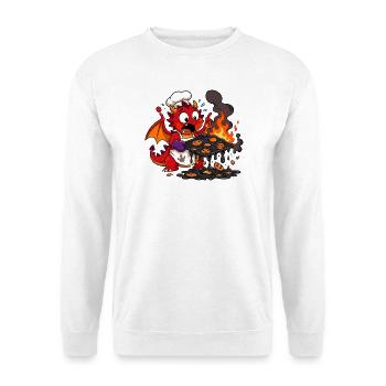 Fire Dragon Cook Burns Cookies - Unisex Sweatshirt - white - Front